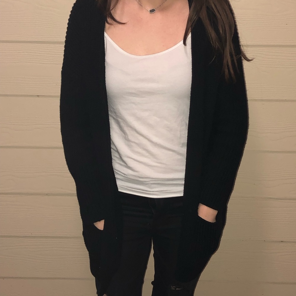 Long Black Cardigan